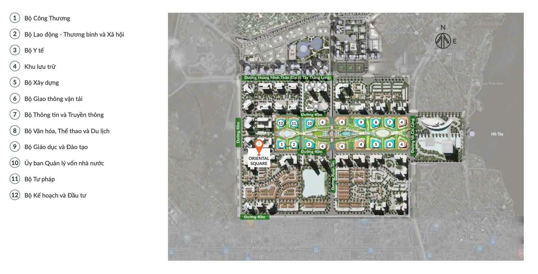 Bản đồ Starlake - Oriental Square - 2