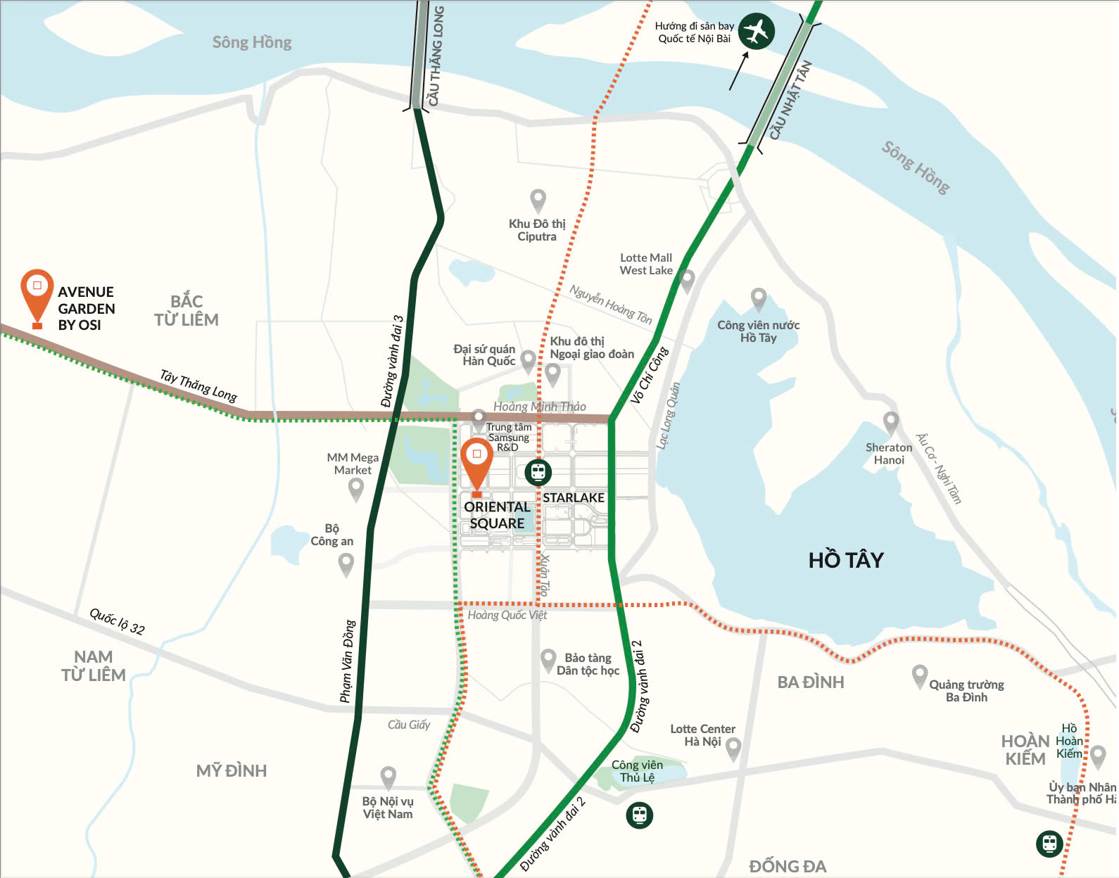 Bản đồ Starlake - Oriental Square